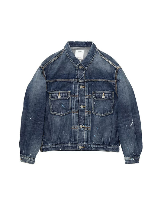 VISVIM 101XX DMGD Blue Denim Jacket