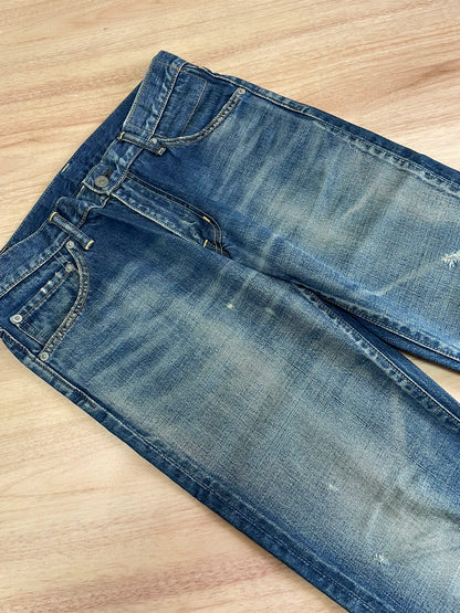 VISVIM SOCIAL SCULPTURE DAMAGED-5 Washed Distressed Jeans