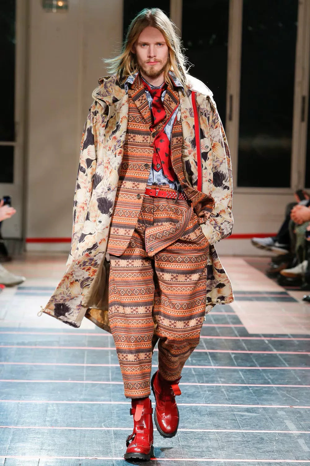 Yohji Yamamoto Patterned Zip Jacket