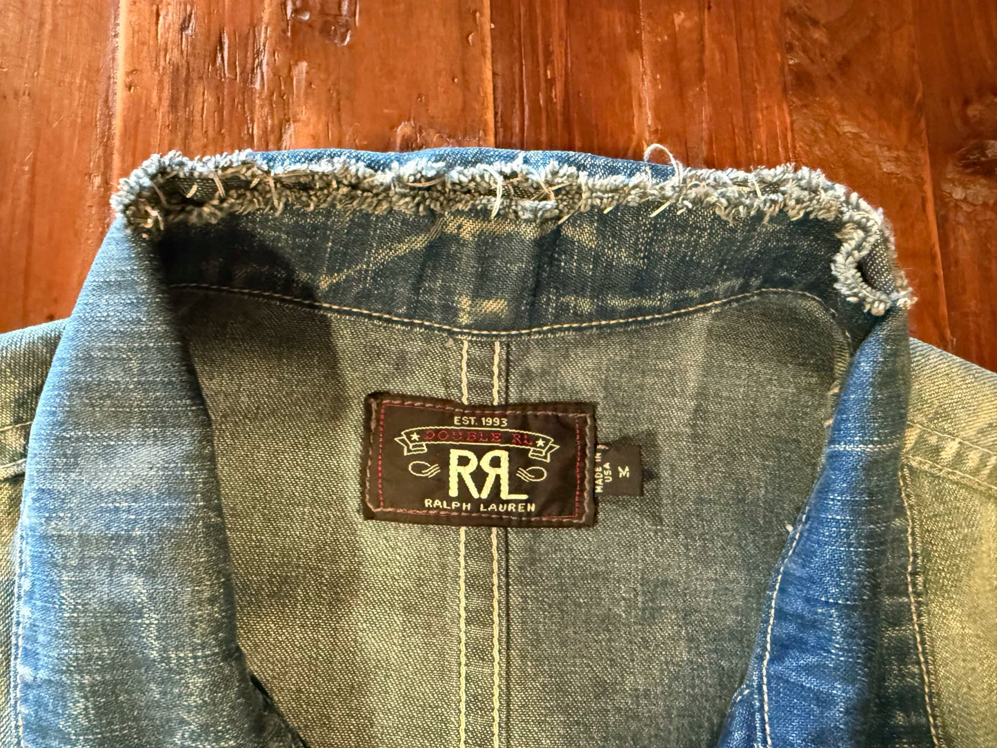RRL Made in USA Distressed Denim Jacket