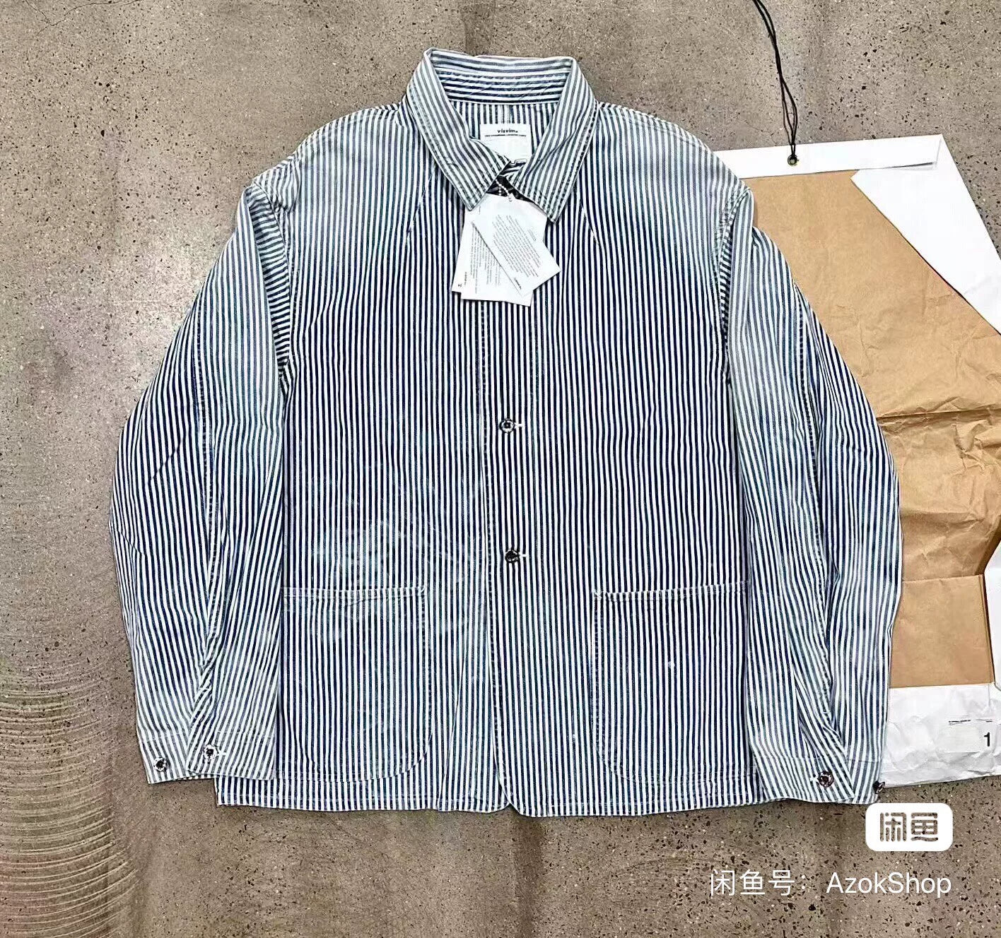 Visvim Coverall Hickory Dry Striped Jacket