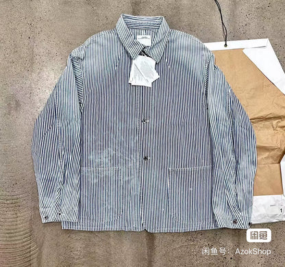 Visvim Coverall Hickory Dry Striped Jacket