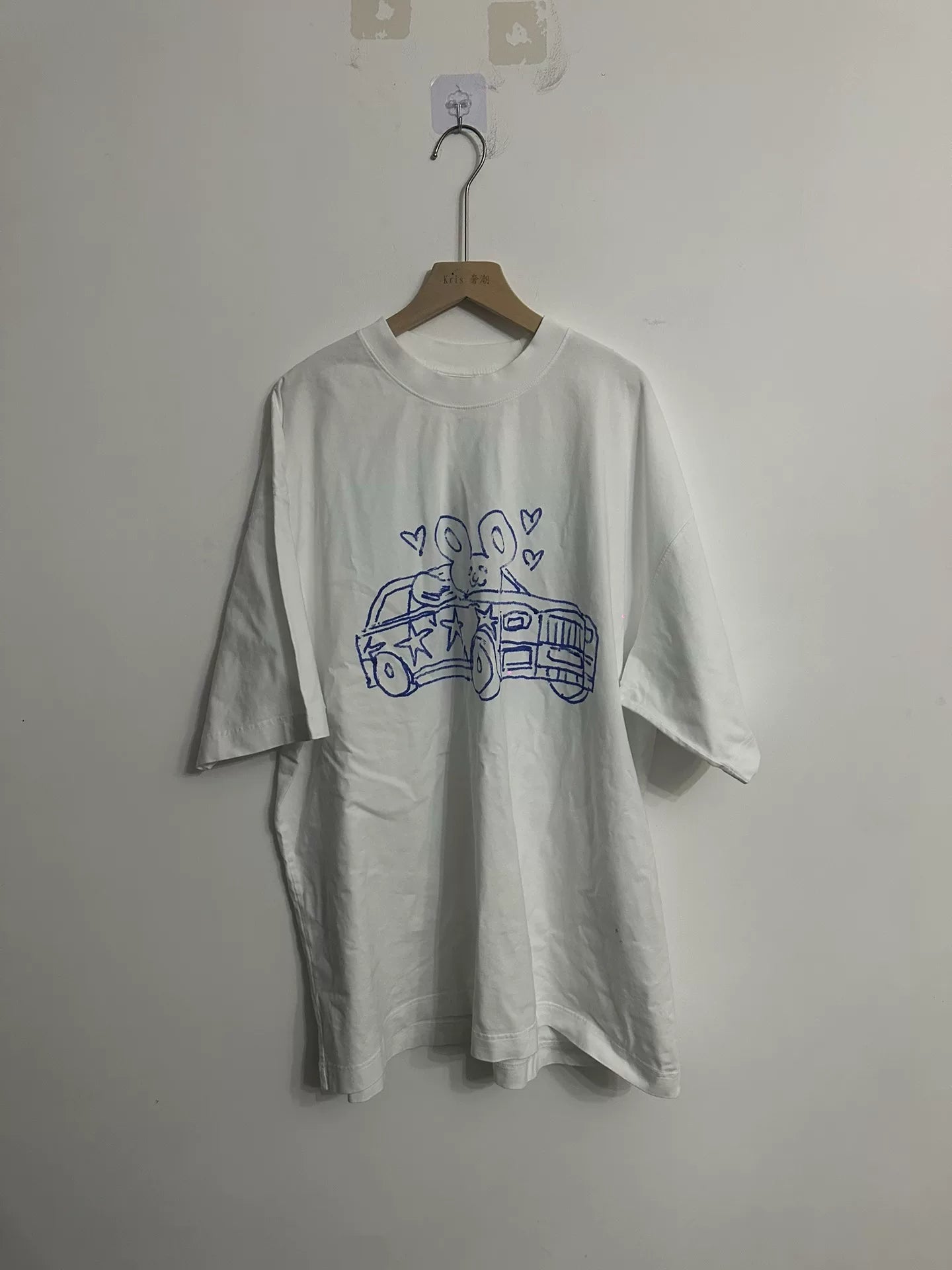 vetements cartoon graffiti short sleeve shirt