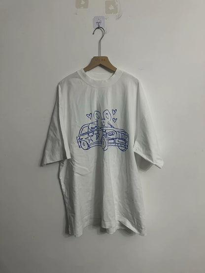 vetements cartoon graffiti short sleeve shirt