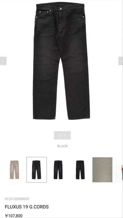 VISVIM 25SS FLUXUS 19 G.CORDS