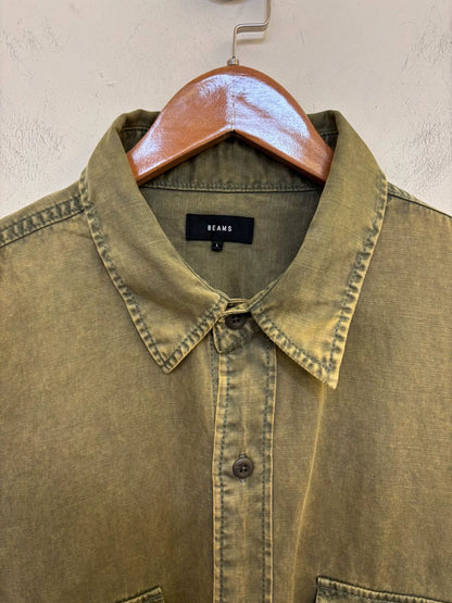 Beams 25SS Acetate Washed Shirt