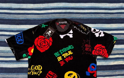 mastermind japan velvet skull graphic tee