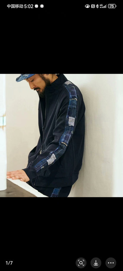 KUON Boro Trimmed Long Sleeve Sweatshirt