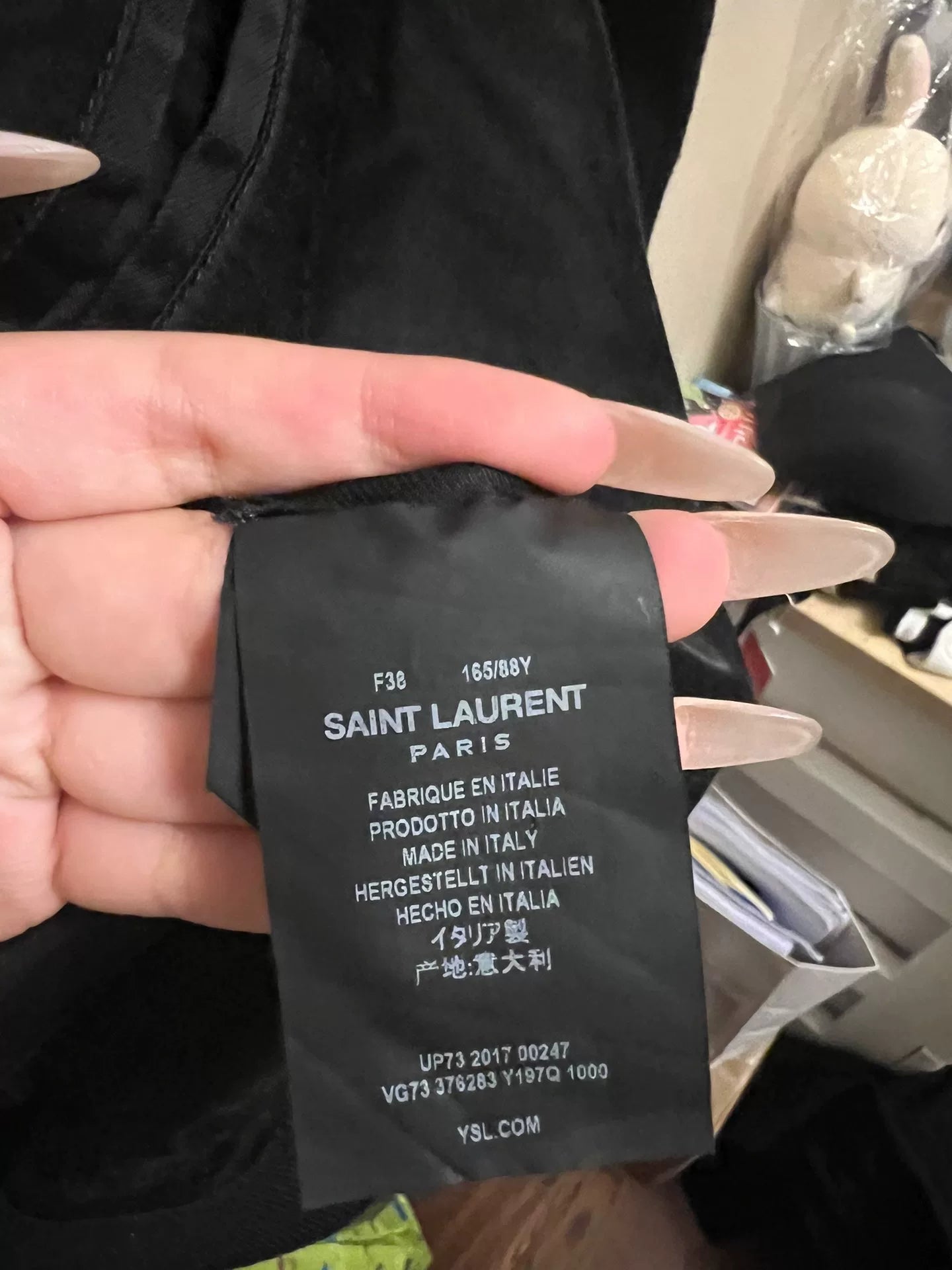 Saint Laurent Black Baseball Jacket