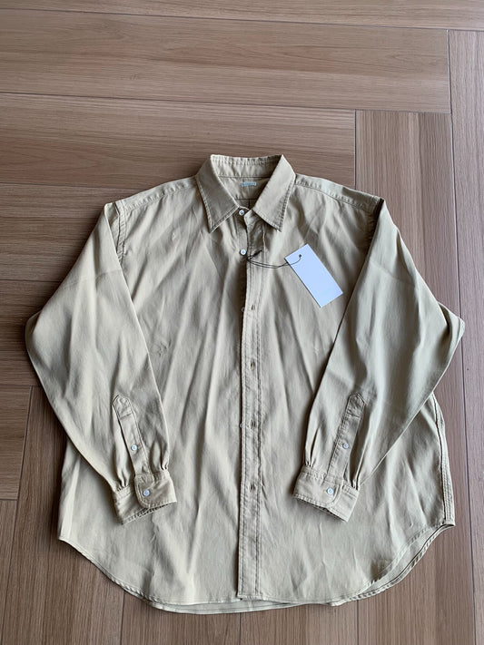 A.PRESSE Double Weave Twill Regular Collar Shirt