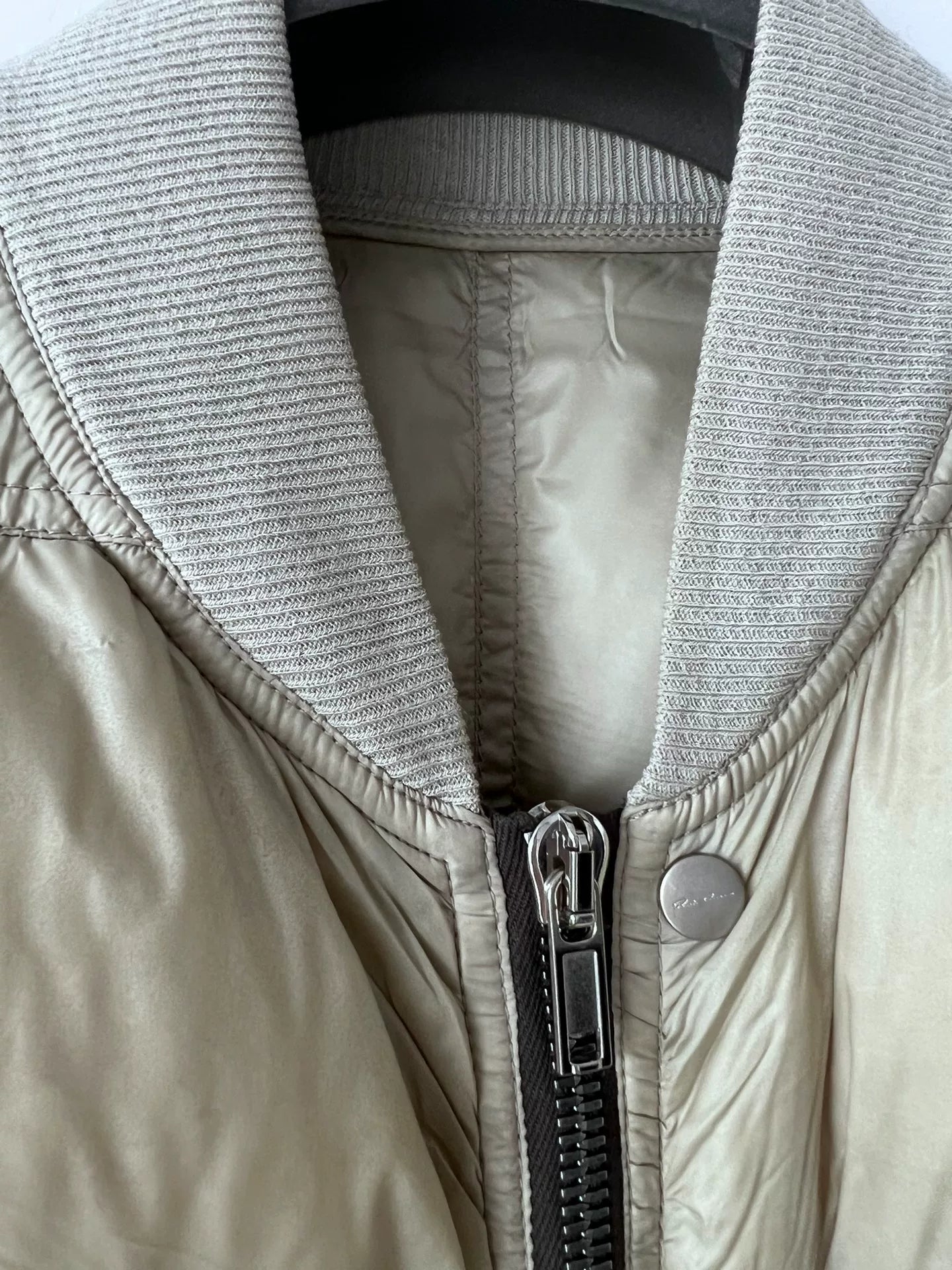 rick owens color-block down puffer jacket