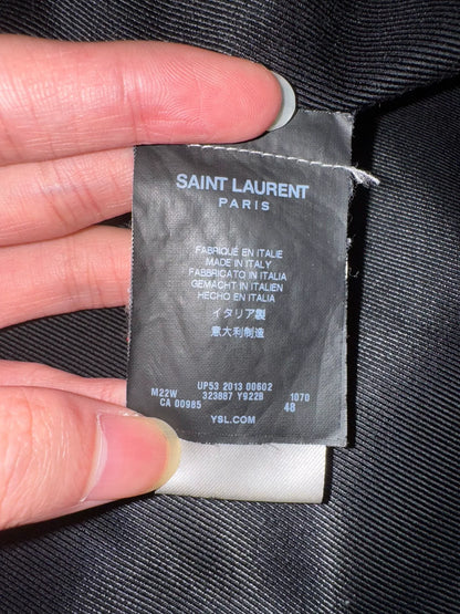 Saint Laurent Wool Houndstooth Coat