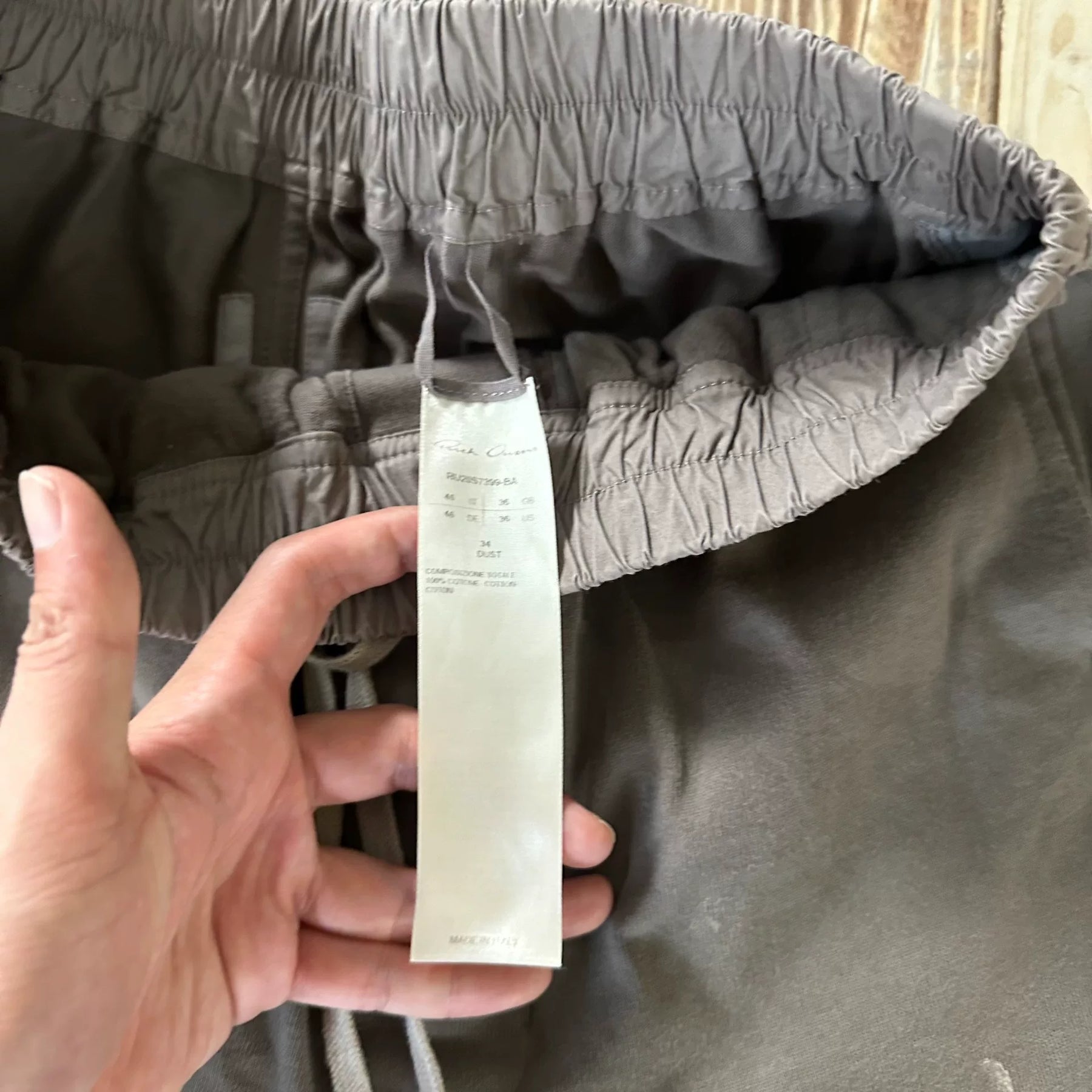 Rick Owens Gray Drop-Crotch Shorts