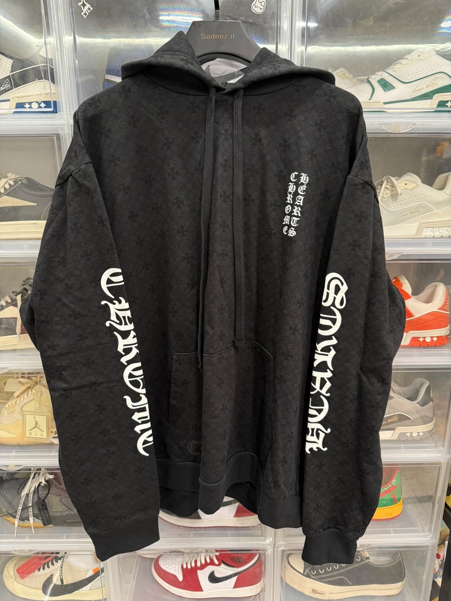 Chrome Hearts Sanskrit Horseshoe Black Hoodie XXL