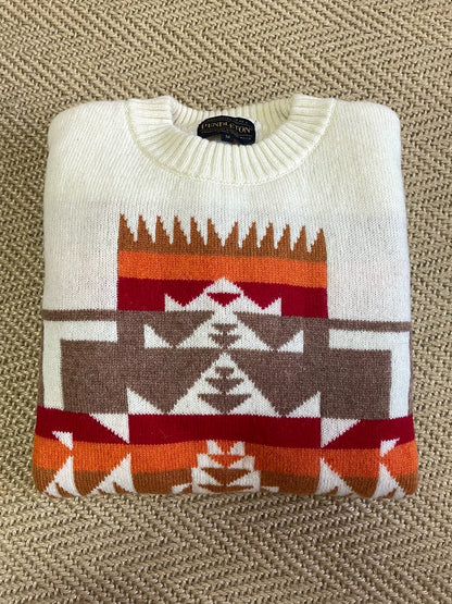 pendleton wool blend patterned pullover sweater