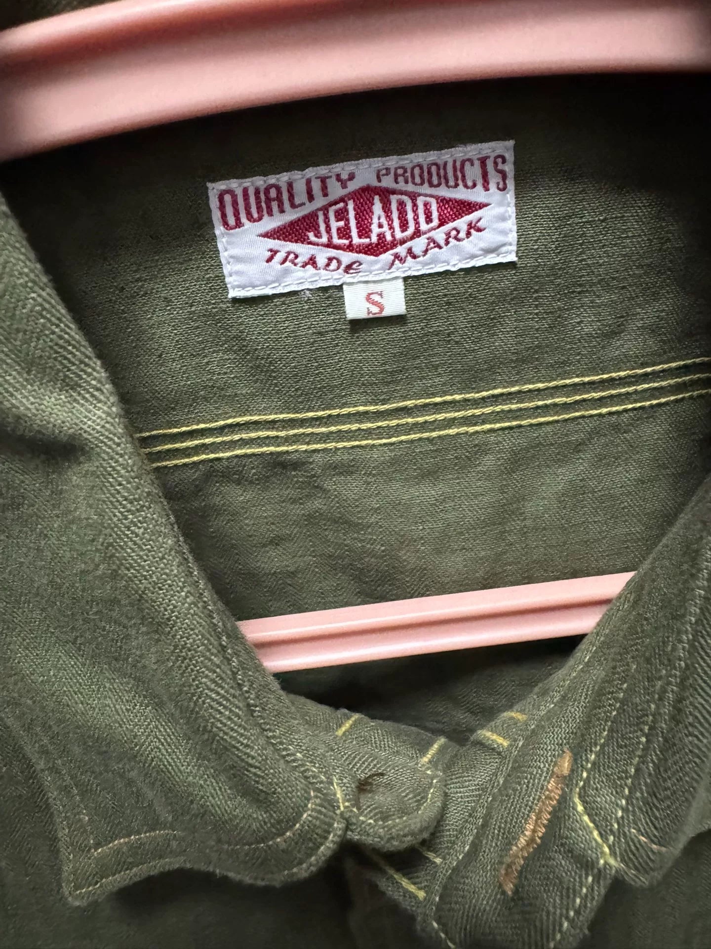 nigel cabourn herringbone shirt in green