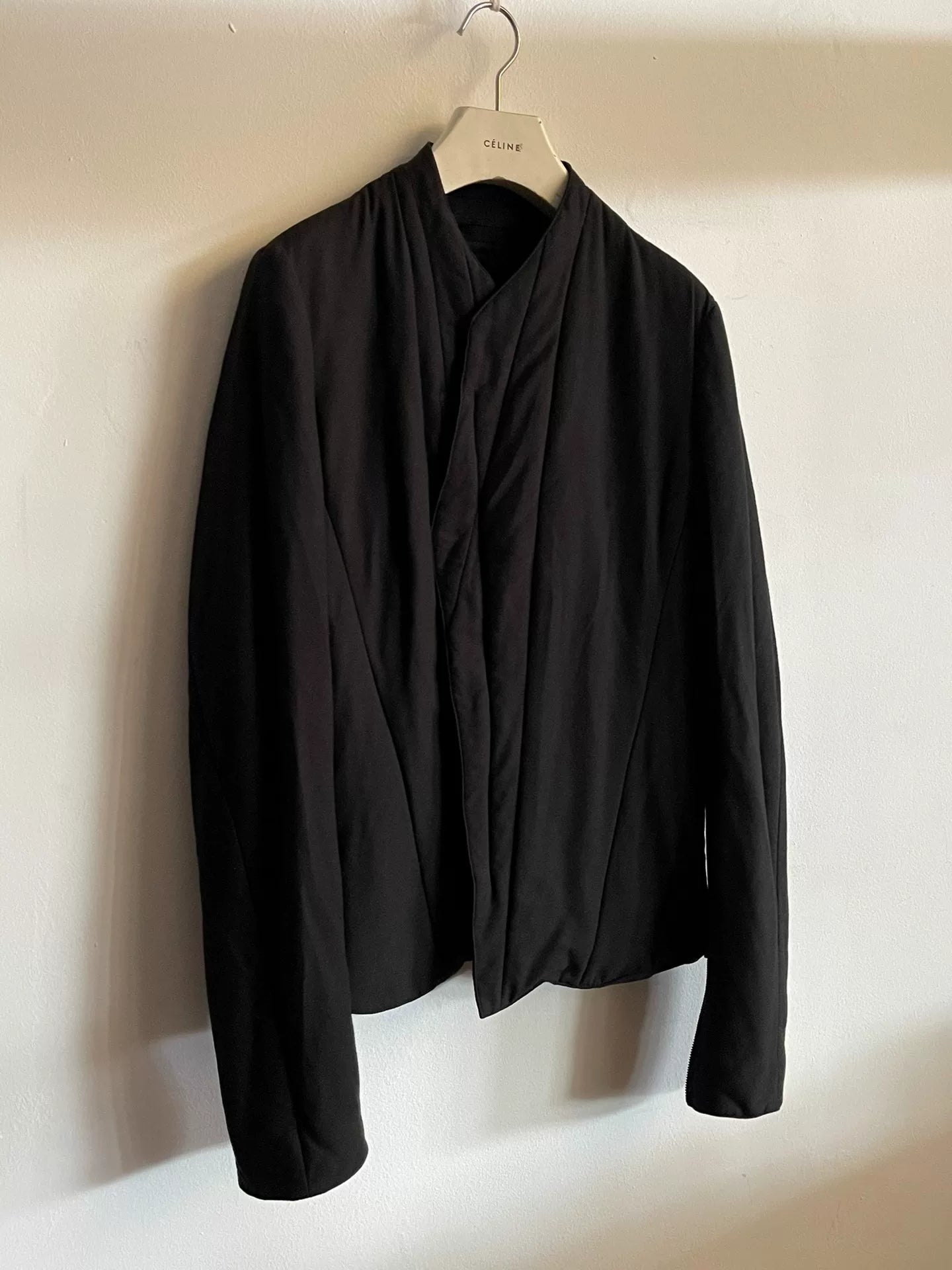 juius black cotton monk jacket