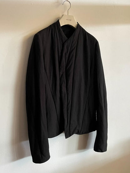 juius black cotton monk jacket