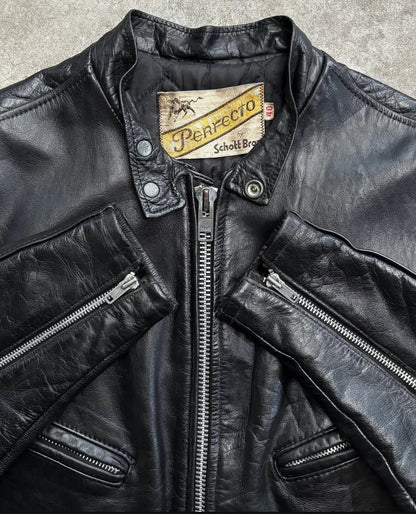 1970s Schott NYC Perfecto 641XX Cafe Racer Jacket