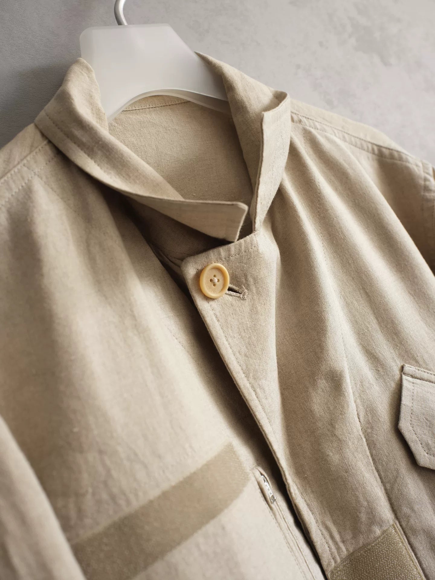 Yohji Yamamoto wrinkled jacket with adjustable design