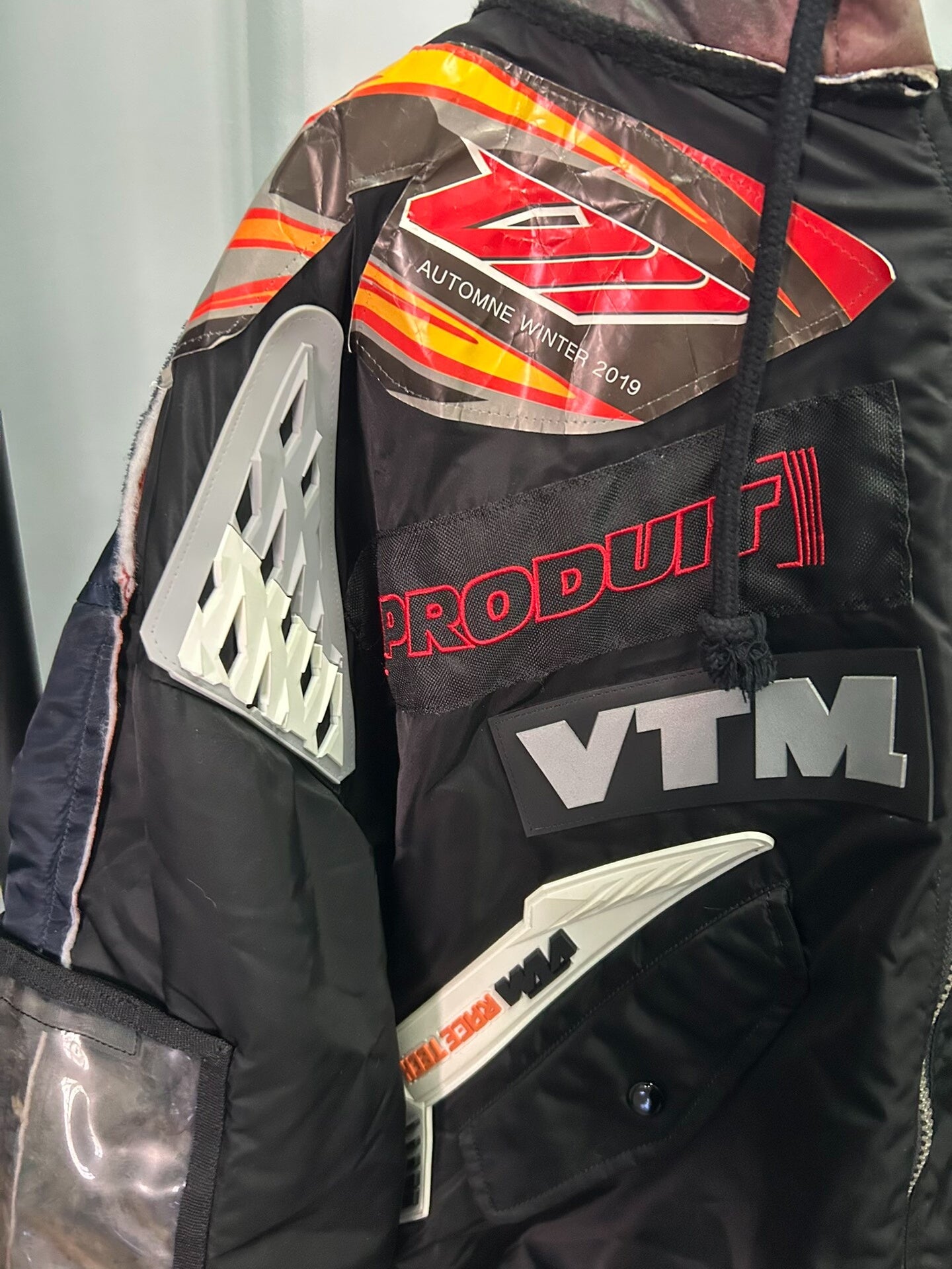 vetements x alpha bomber jacket with logos