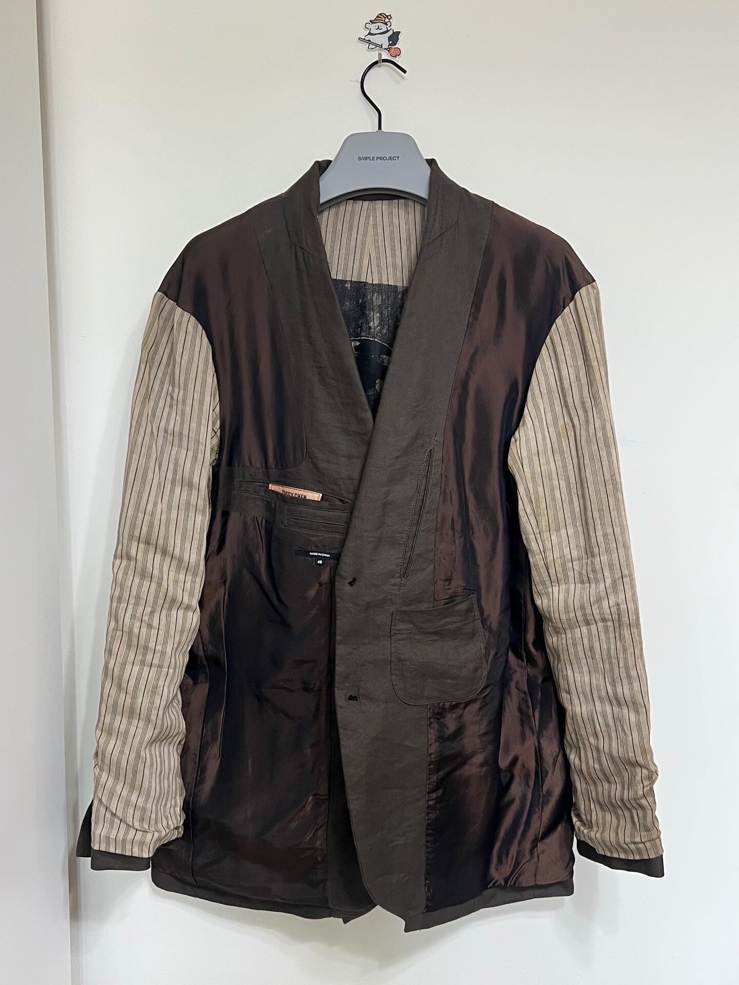 ZIGGY CHEN 21SS Cotton-Linen Metallic Blazer