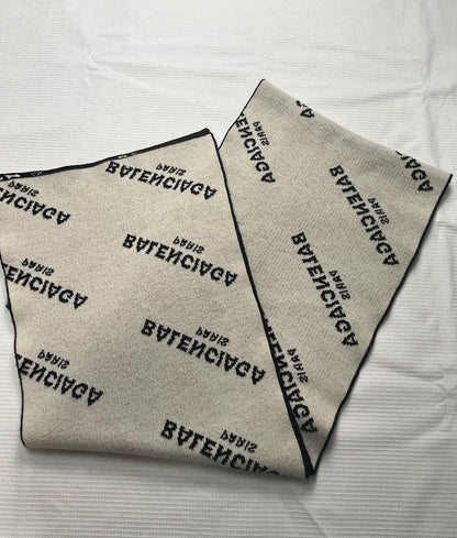 Balenciaga Black Letter Scarf