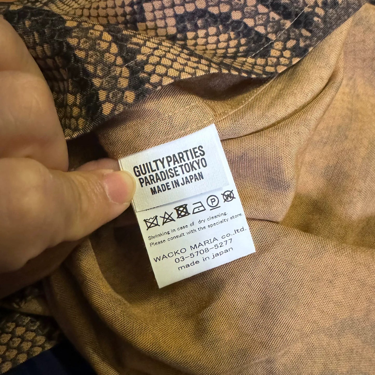 Wacko Maria Snake Print Long Sleeve Shirt