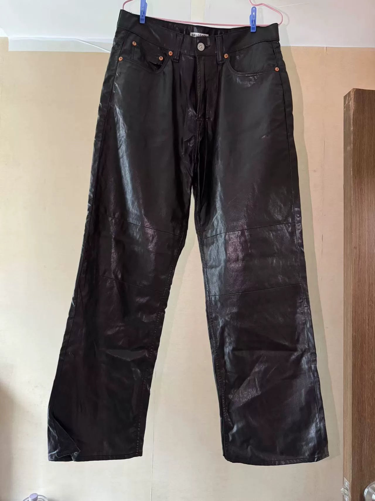 Our Legacy Black Leather Trousers