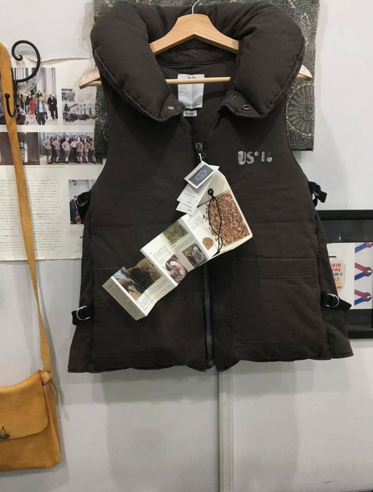 visvim p.f.d. down vest in black