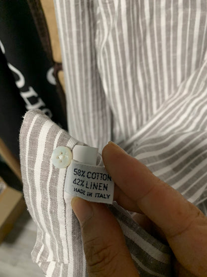 Italian Handmade Striped Dress Shirt Size 39