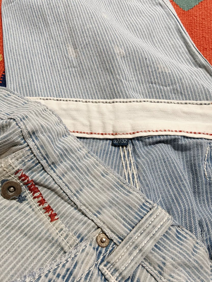 Ralph Lauren Nautical Stripe Distressed Pants