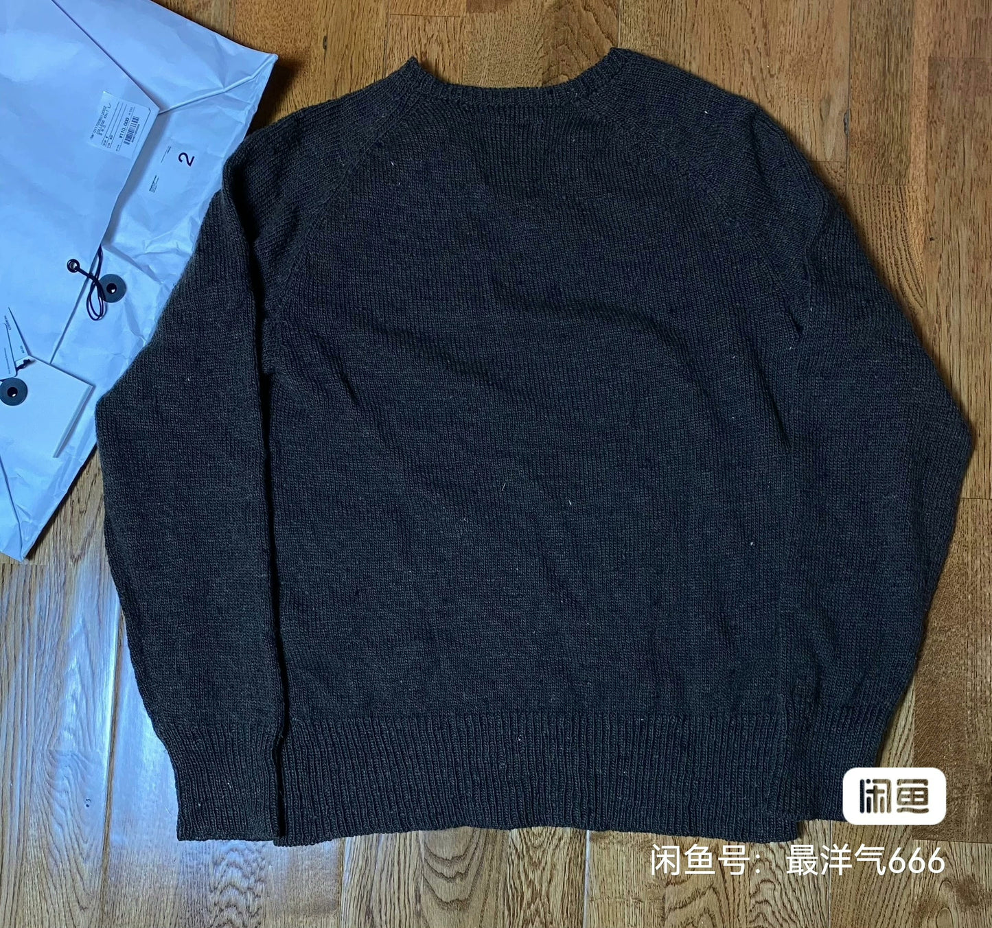 visvim 17AW college knit long sleeve sweater