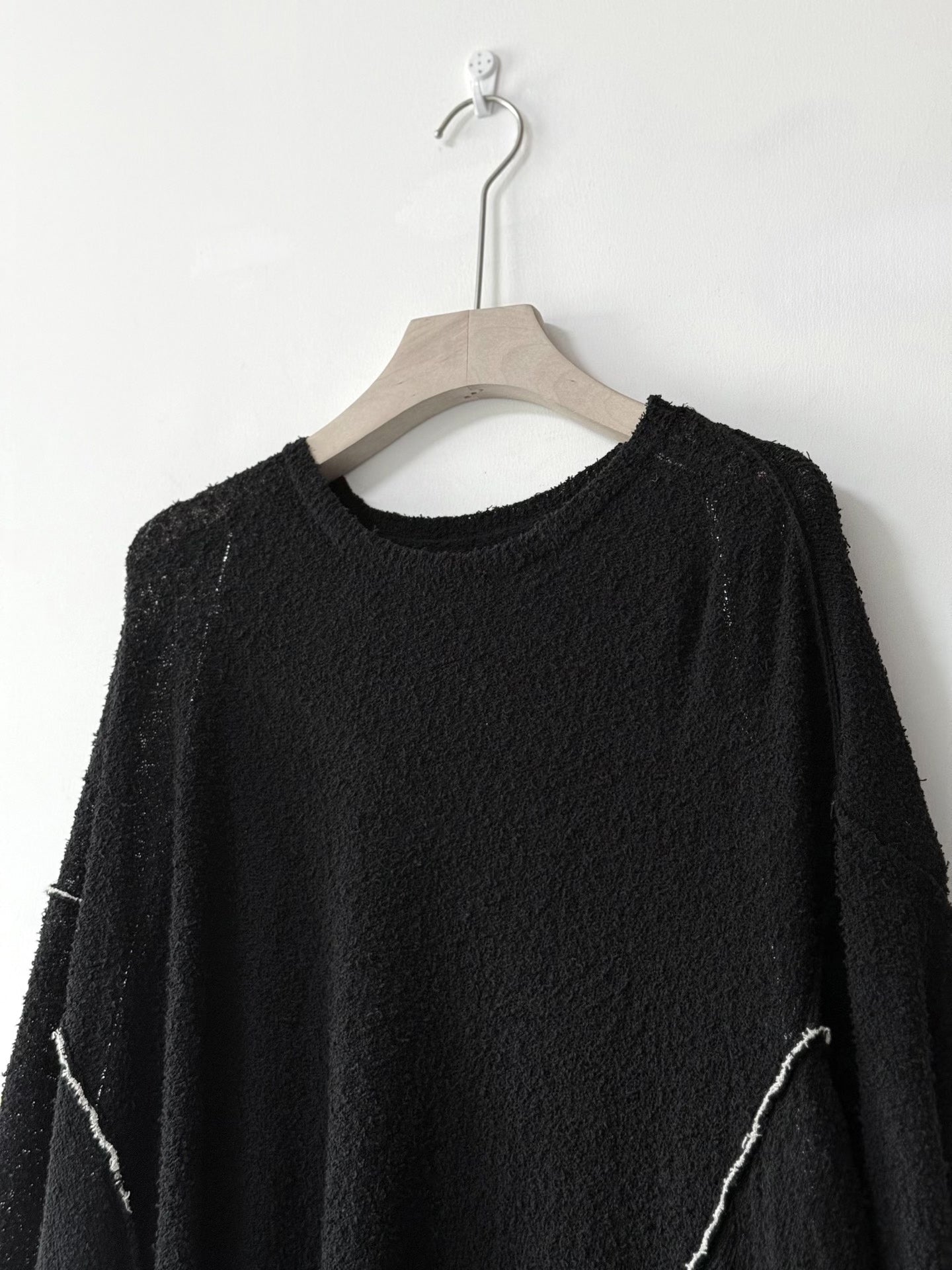 Yohji Yamamoto Asymmetrical Textured Knit Sweater