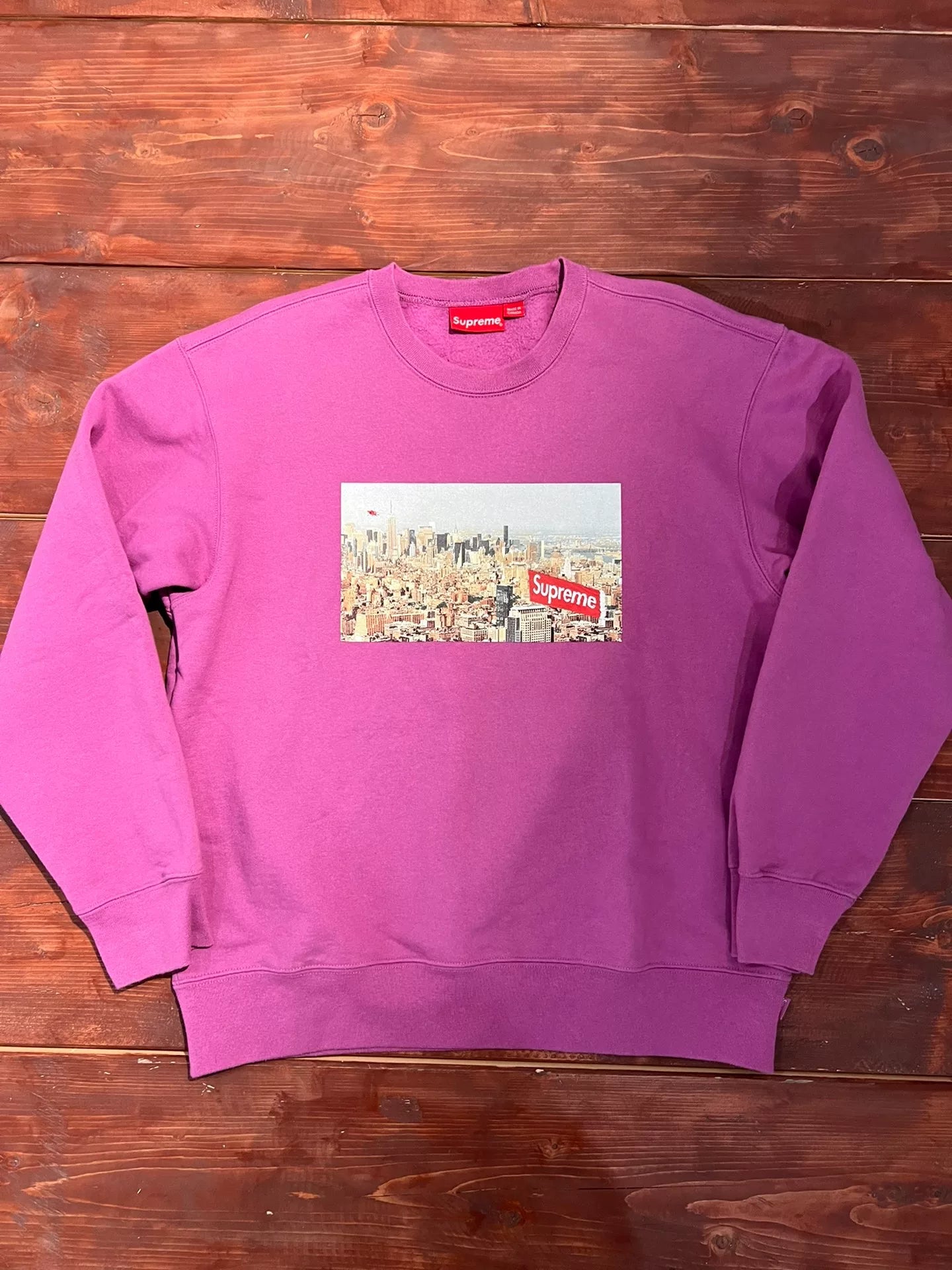 supreme 20fw aerial crewneck sweatshirt purple
