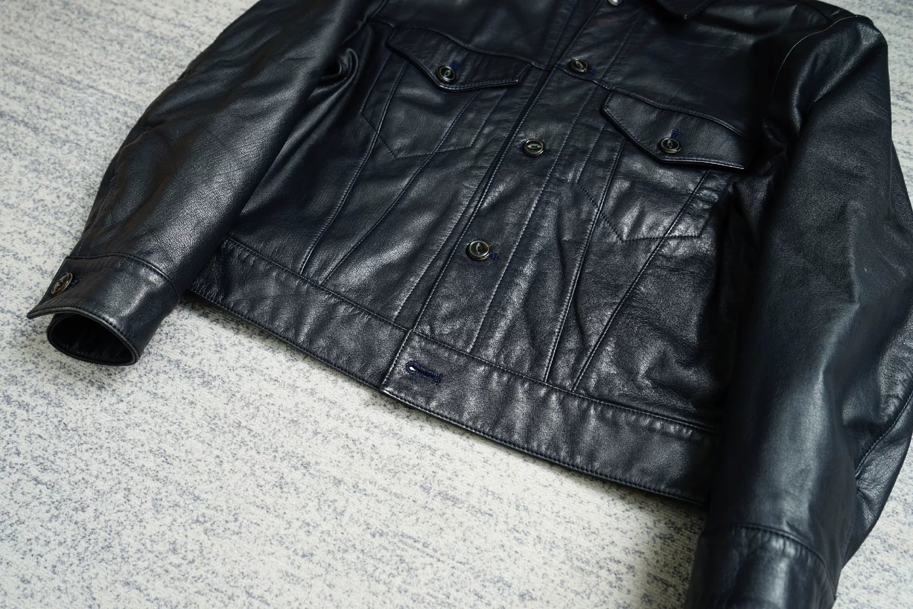 Yohji Yamamoto Padded Leather Jacket
