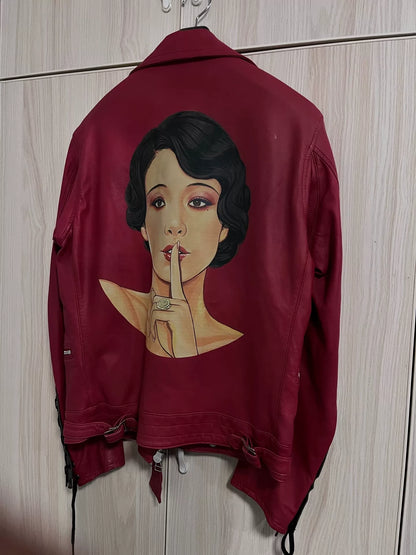 Yohji Yamamoto Velvet Coat with Graphic Design