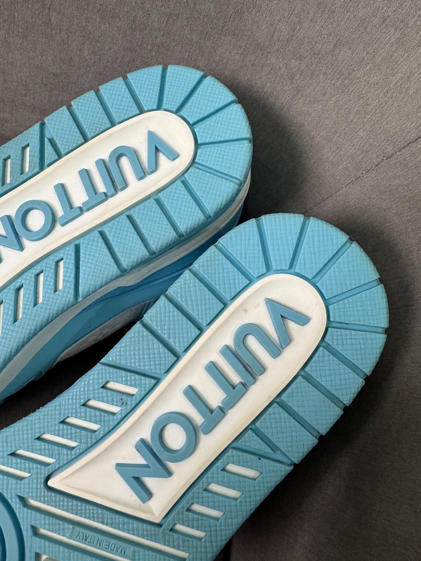 louis vuitton trainer sneakers in sky blue