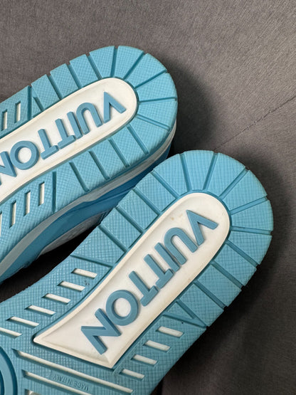 louis vuitton trainer sneakers in sky blue