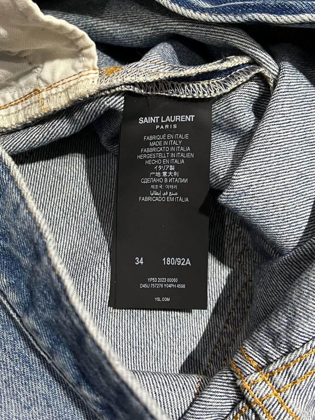 Saint Laurent Light Blue Denim Jeans