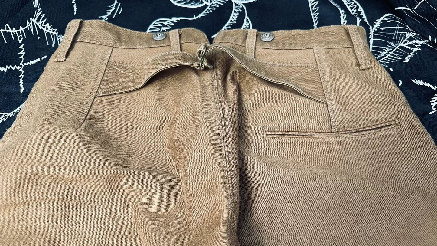 vintage Moleskin Trousers in Brown