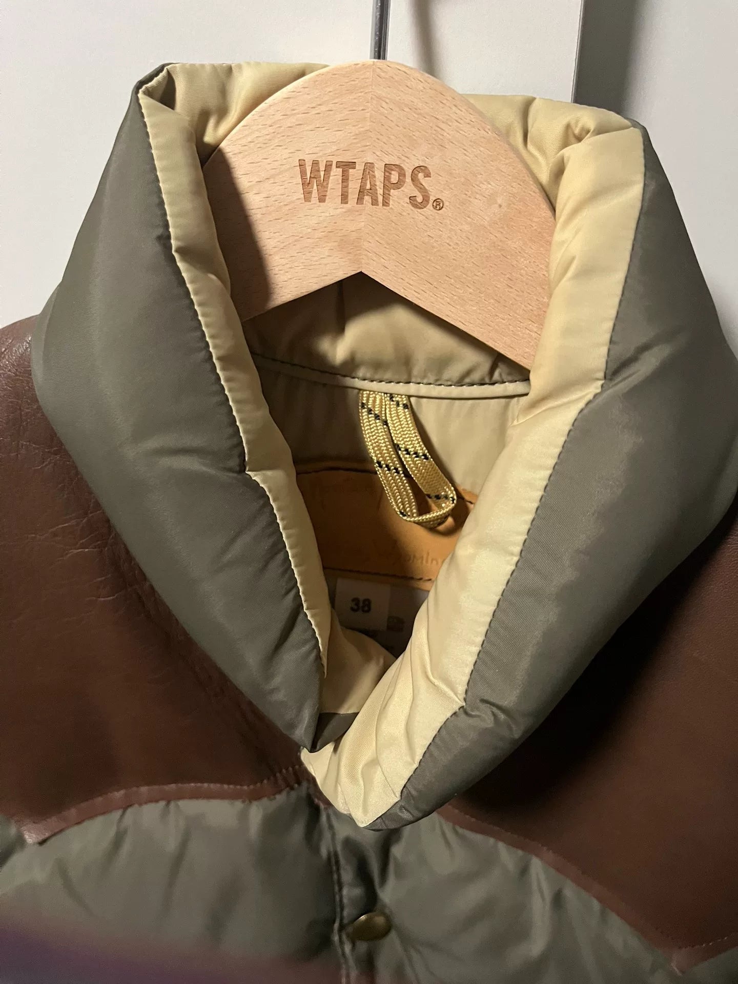 rocky mountain down vest with leather details