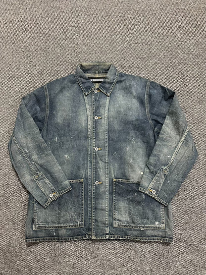 Neighborhood Splatter Denim Coverall Jacket