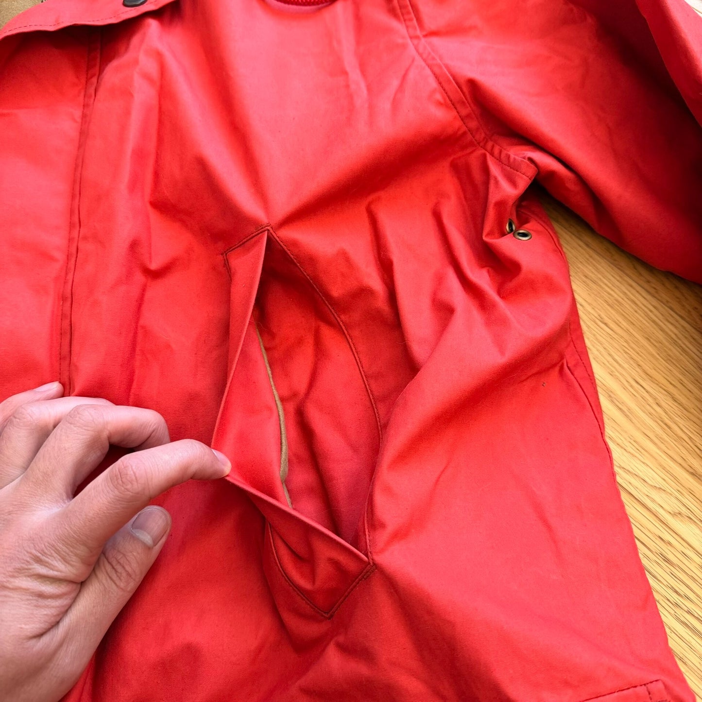Vintage Heavy Waxed Outdoor Hooded Jacket