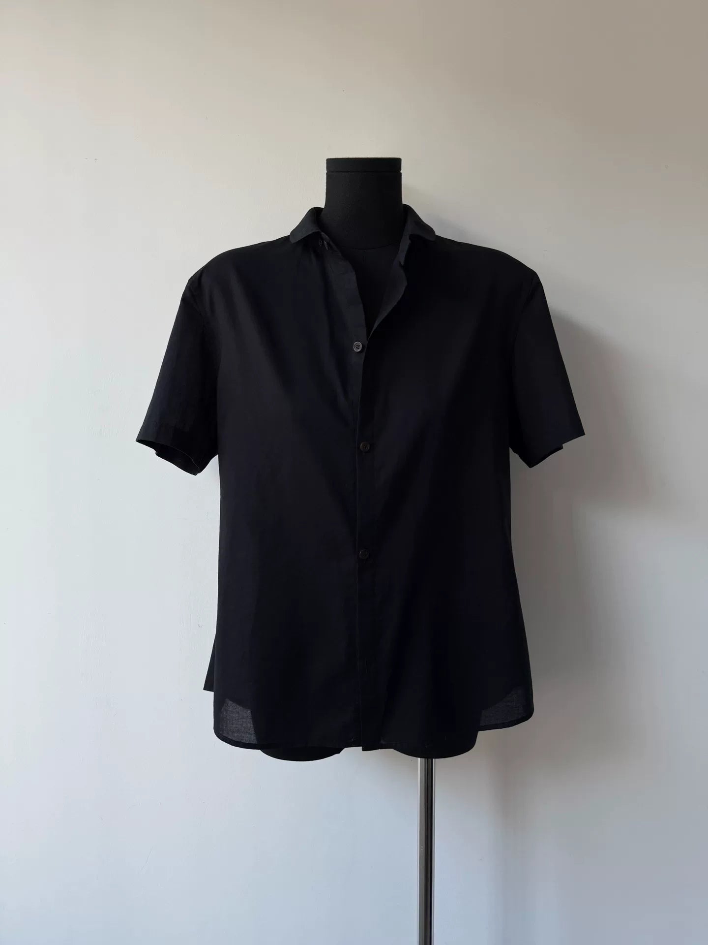 yohji yamamoto y's black short sleeve shirt