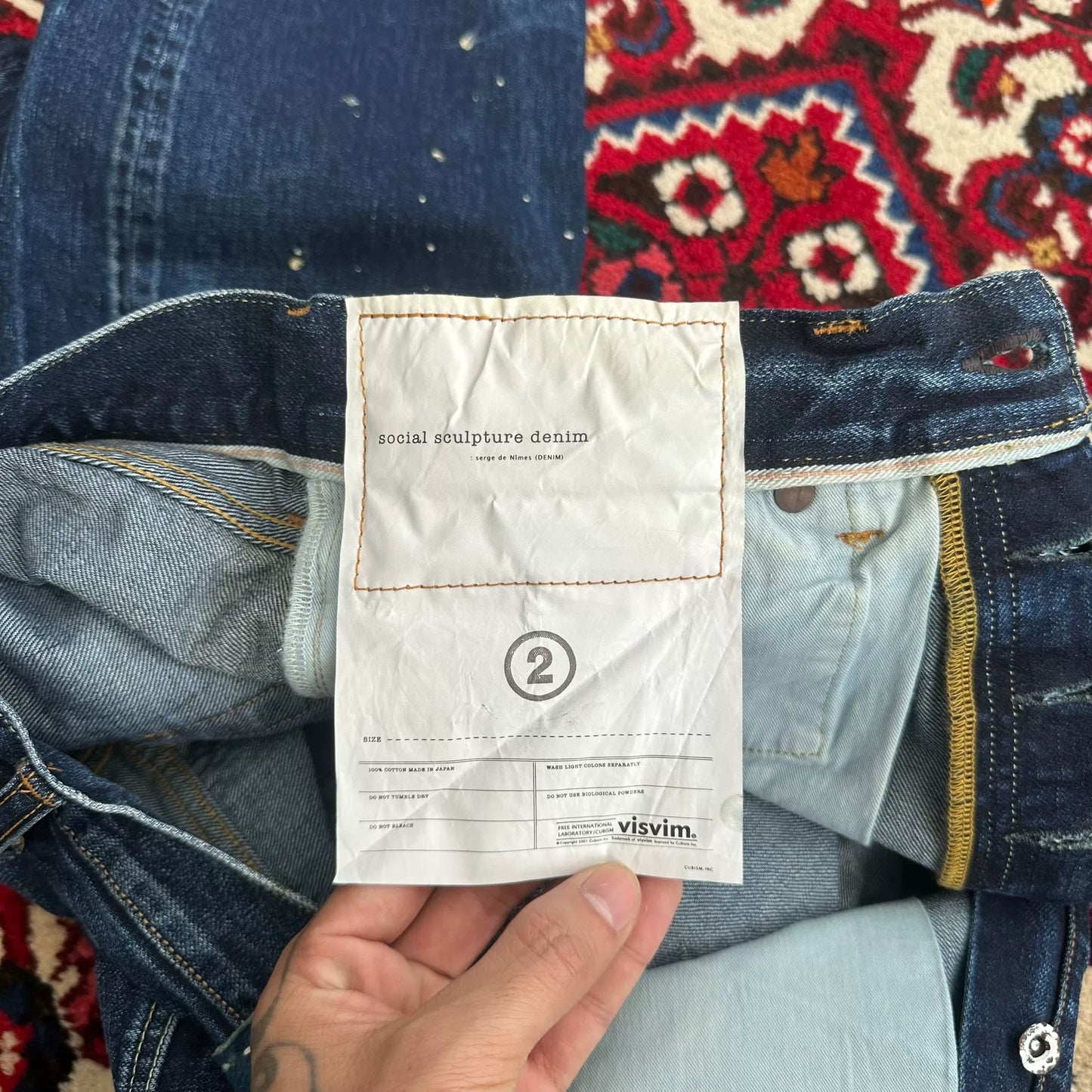 visvim 23aw dry22 water-washed jeans