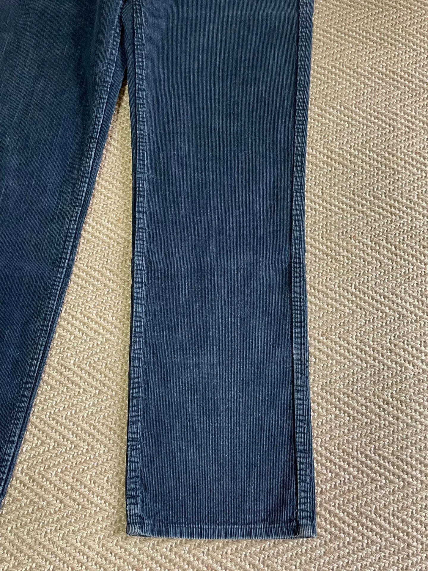 VISVIM FULXUS KANO Indigo Washed Corduroy Pants