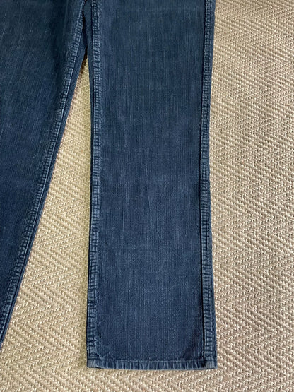 VISVIM FULXUS KANO Indigo Washed Corduroy Pants