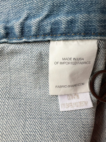 denim jacket with distressed details