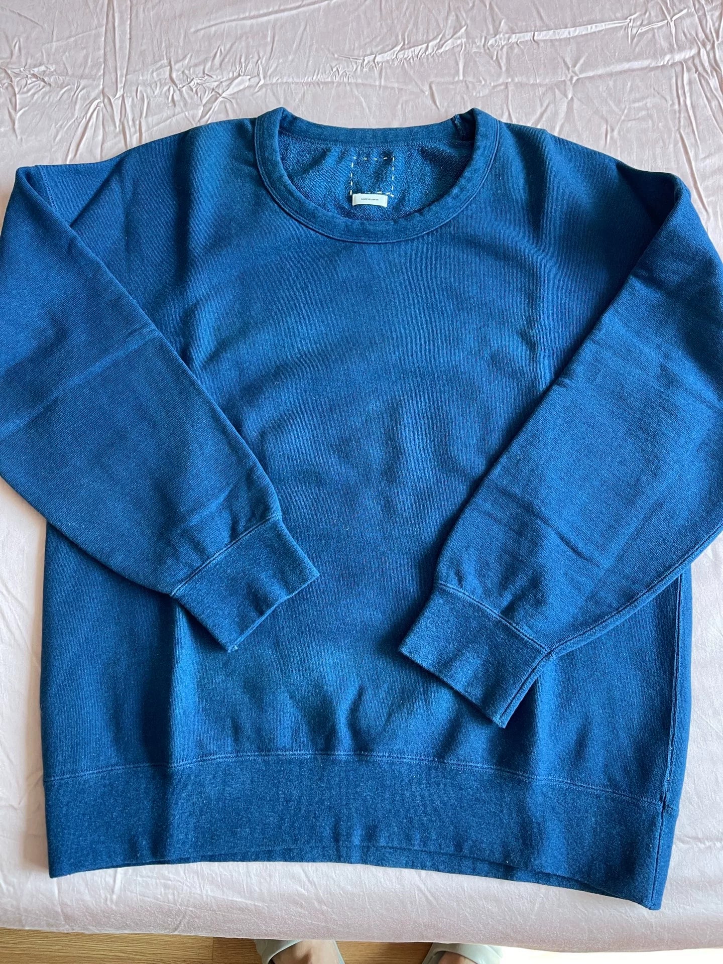 visvim jumbo indigo sweatshirt